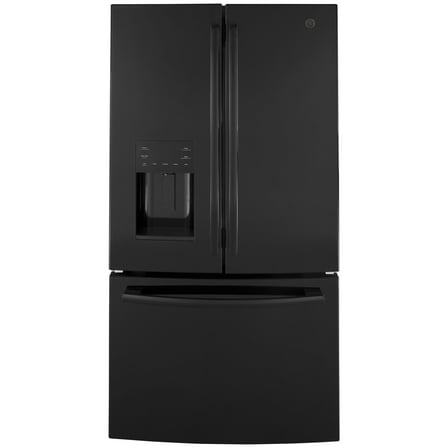 Ge Gfe26j 36" Wide 25.6 Cu. Ft. Energy Star Rated French Door Refrigerator - Black