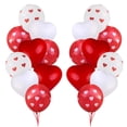 thumbnail image 2 of 1 Set de Ballons en Forme d'Amour Ballons de Fête pour la Décoration de la Saint-Valentin (Rouge Blanc), 2 of 6