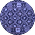 thumbnail image 1 of Ahgly Company Indoor Round Oriental Blue Traditional Area Rugs, 6' Round, 1 of 4