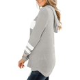 thumbnail image 4 of Abcnature Womens Color Block Long Sleeve Pullover Hooded Side Split High Low Tunic Top Plus Size Tops for Ladies Autumn Winter Casual Loose Tunic Blouse Gray M, 4 of 6