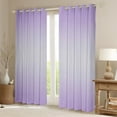 thumbnail image 2 of Lilac and Greyish 30%-50% Blackout Curtains for Bedroom, Light Purple Ombre Gradient Curtains & Drapes, Modern Minimalist Curtains Abstract Art Window Treatments 38Wx45L, 2 of 6