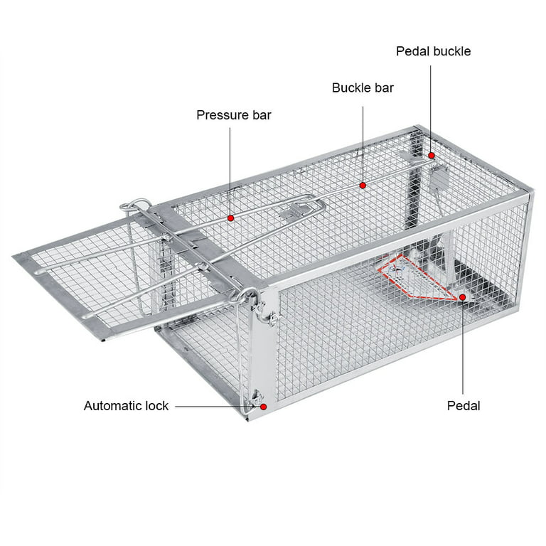 Eliminate Pests Instantly With This High-sensitivity Reusable Rat Trap Cage!  - Temu