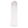 thumbnail image 2 of Long Satin Gloves For Communion Easter Pageant Wedding Flower Girl Dress Long GLOVES White 8-12 (2X Paris), 2 of 2