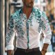 thumbnail image 3 of Camisas estampadas en 3D para hombre, ropa informal de negocios, trabajo, uso diario, ropa de calle, otoño e invierno, camisa de manga larga con solapa, tejido elástico, tallas S-5XL, 3 of 5