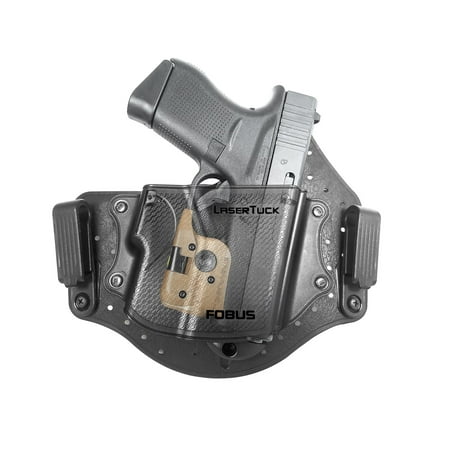 Fobus LASERTUCK LaserTuck IWB Compact/Sub-Compact w/Light or Laser Polymer (Best Compact Pistol Laser)