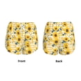 thumbnail image 5 of Lsque Striped Sunflower Daisy Printed Women's Running Shorts with Liner Pockets,Elastic Quick Dry Workout Athletic Gym Yoga Shorts,Womens High Waist Shorts-Small, 5 of 9