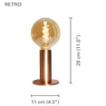 thumbnail image 2 of Xtricity - Touch Table Lamp with 3 Intensity Levels, 11 '' x 4.3 '', From the Retro Collection, Pink Gold, 2 of 3