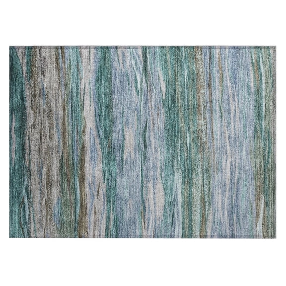 Dalyn Rugs Machine Washable Indoor/Outdoor Chantille Teal 1'8" x 2'6" Rug
