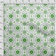 thumbnail image 3 of oneOone Viscose Jersey Green Fabric Dot|Heart & Hexagon Shape Geometric Diy Clothing Quilting Fabric Print Fabric By Yard 60 Inch Wide, 3 of 5