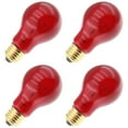 thumbnail image 2 of Industrial Performance Specialty/Decorative 25A19/TR, 25 Watt, 130 Volt, A19, Medium Base, Transparent Red Light Bulb (4 Pack), 2 of 2
