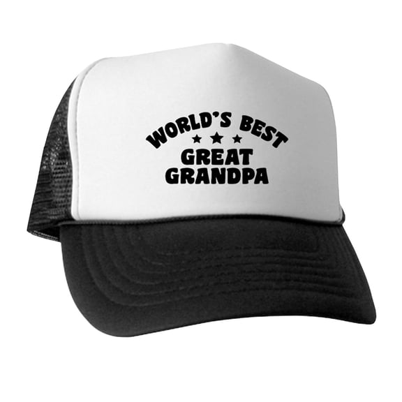 CafePress - World's Best Great Grandpa - Adjustable Unisex Printed Trucker Hat with Mesh Back