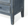 thumbnail image 4 of Rena Side End Table with 3 Drawers- 19 Inch Rustic Blue Mahogany Wood, 4 of 5