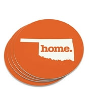 Oklahoma OK Home State Solid Orange Officially Licensed Novelty Coaster Set