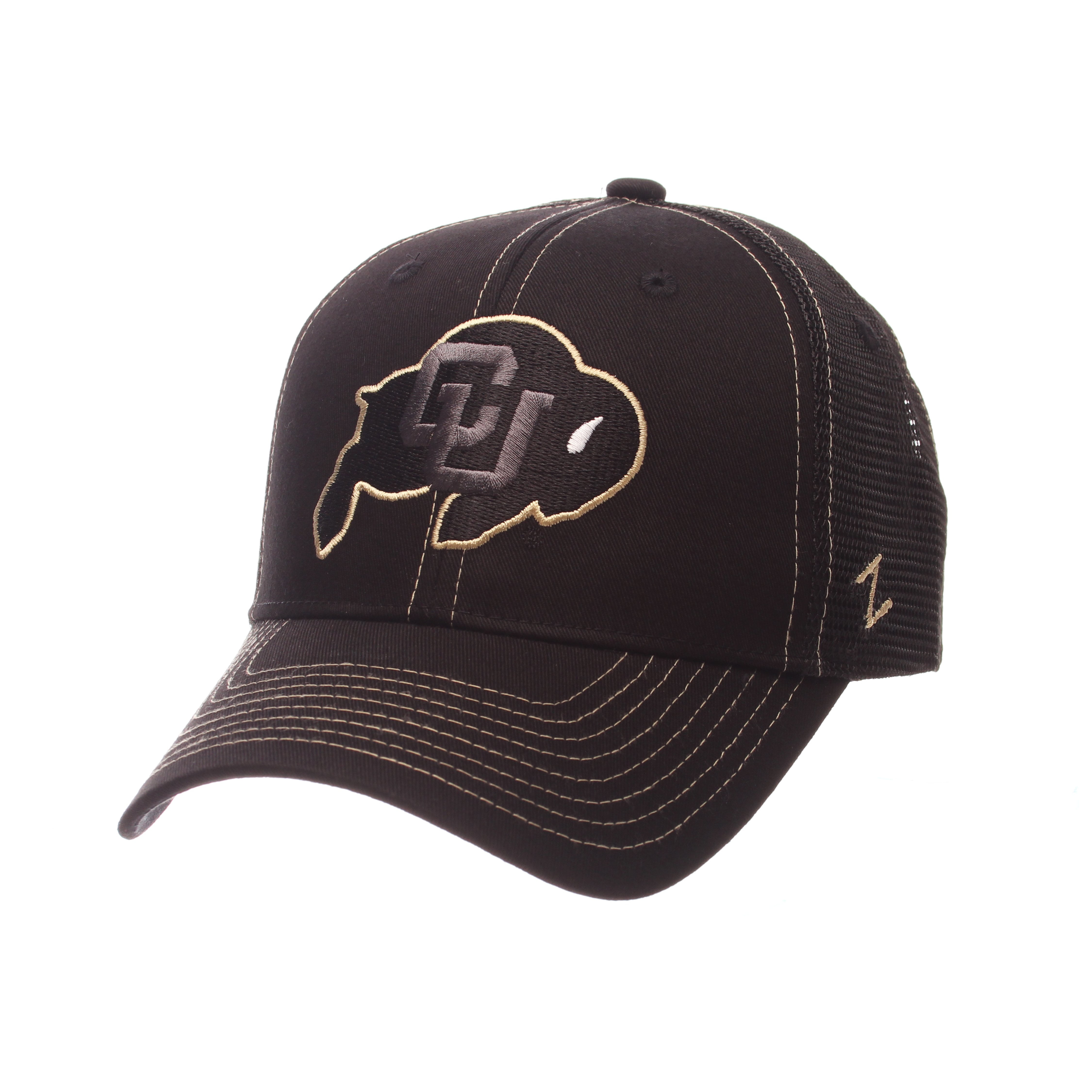 Colorado Buffaloes Official NCAA Staple Trucker Blackout Adjustable Hat ...