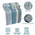 thumbnail image 5 of Bed Runner Scarf for Twin Size Bed, Blue Wood Grain Beds Scarf Throws for Foot of Bedding, Farmhouse Vertical Stripes Distressed Plank Decorative Beds Runners for Bedroom Guestroom, 71"x20", 5 of 8