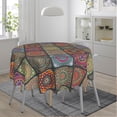 thumbnail image 2 of Boho Mandalaboho Mandala Tiles Round Tablecloth 60 Inch, Decorative Holiday Home Party Table Cloth for Kitchen Dining Picnic Table Cover, 2 of 5