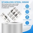 thumbnail image 3 of Bisagras de resorte Uxcell, bisagras de puerta de cierre automático de acero inoxidable, bisagras pequeñas para puerta de gabinete de 3" 2, 3 of 6