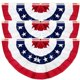 thumbnail image 1 of 3 Pack American Flag Patriotic Bunting USA Pleated Fan, 1.5X3 Ft Large US Bunting Flags Half Fan 4th of July Decorations US Flag Banners Independence Day Fourth July Outdoor Decor Memorial Day, 1 of 5