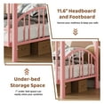 thumbnail image 5 of Bunk Bed Twin Over Twin with Ladder and Arched Guardrail, Heavy Duty Bunkbeds Frame with Sturdy Steel Slats Support, Space-Saving, No Box Spring Needed, 5 of 8