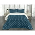 thumbnail image 3 of Ambesonne Anchor Quilted Bedspread Set 3 Pcs, Nautical Simple Classic, King Size, Blue White, 3 of 5