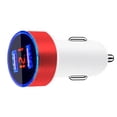 thumbnail image 3 of Inteprter de pantalla de dígitos para teléfono móvil de coche, medidor de voltaje, adaptador de carga USB portátil para accesorios de enchufe Teléfono y Comunicación blanco rojo, 3 of 6