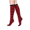 thumbnail image 2 of CAZOFW Socks for Women Knee High Stretchy Striped Christmas Socks, Winter Casual Legwear Daily, 2 of 4