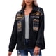 thumbnail image 2 of Puntoco Mujeres Estampado Costura Casual Manga Larga Bolsillo Suelto Solapa Rebeca Chaqueta Abrigo Liquidación Puntoco Puntoco-3946, 2 of 9