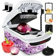 Fullstar - Vegetable Chopper - Vegetable Cutter, Food Chopper, Veggie Chopper, Onion Chopper With Container - 3 in 1 White
