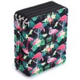 thumbnail image 1 of Colored Pencil Case- 160 Slots Pencil Holder Pen Bag Large Capacity Pencil Organizer with Handle Strap Handy Colored Pencil Box with Printing Pattern Flamingo Black, 1 of 7