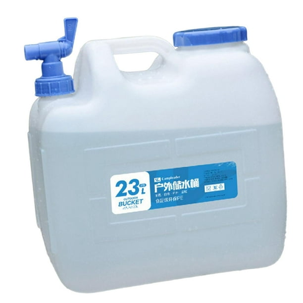 Contenedor de agua de plástico con barril de almacenamiento de agua Spigot para acampar al aire libre 23L Zulema Cubo para exterior