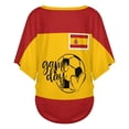 thumbnail image 5 of Soccer Cup 2026 Jersey SPAIN Soccer for Women with Colombia Flag Color Block and V Neck Short Sleeves Featuring Breathable Fabric for Game Day Parties Summer Festivals Black L, 5 of 6