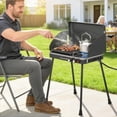 thumbnail image 2 of Outsunny 2-in-1 Camping Stove & Gas Griddle Combo, 20,000 BTU Grill, Black, 2 of 9