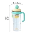 thumbnail image 3 of Large Reusable Water Bottle with Straw and Handle, 1200ml Leakproof Plastic Cup for Home Office Travel Sports, 3 of 6