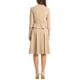 thumbnail image 3 of Conjuntos de traje de falda inspiradores y elegantes para mujeres, 2 piezas, oficina, chaqueta de blazer de 3/4 de manga, faldas plisadas, XL, caqui, 3 of 6