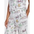 thumbnail image 4 of Joyspun Women's Dreamy Soft Collection Short Sleeve Sleep Top and Open Leg Pants Pajama Set, 2-Piece, Sizes XS-3X, 4 of 5