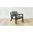 thumbnail image 5 of Flats & Castles Wilson Mid-Century Wood & Fabric Accent Chair in Black, 5 of 5