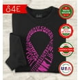 thumbnail image 2 of S4E Men's Pink Ribbon Word Montage Crewneck Sweatshirt XXXXX-Large Black, 2 of 4