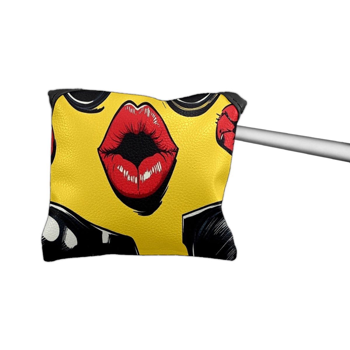 Golf Mallet Putter Cover Premium Leather Waterproof Golf Putter Head Cover with Magnetic Closure Funny Patterns