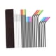 thumbnail image 3 of Pajitas reutilizables de acero inoxidable de 16 Uds Macarena negro, 3 of 8