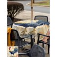 thumbnail image 6 of Square Outdoor Tablecloth with Umbrella Hole Navy Blue Rooster Outside Table Cloth Waterproof Patio Table Cover Vintage Watercolor Animals Zipper Tablecloths for Picnic Party Camping 60x60 Inch, 6 of 8