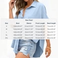 thumbnail image 3 of Tqcoqu Women's Button Down Shirts Short Sleeve Slit Hem Shirt Solid Color Tops, Side Slit Dressy Casual Blouses Loose Fit Tunic Tops,Purple Women's S-XXL, 3 of 7