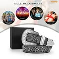 thumbnail image 6 of WHIPPY Western Cowboy Leather Belt for Women Men Cowgirl Rhinestone Studded Belt for Jeans Dresses, 6 of 6