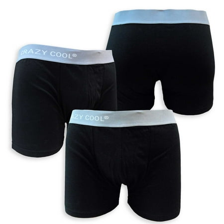 Crazy Cool - Crazy Cool Men's Cotton Boxer Briefs Underwear 3-Pieces ...
