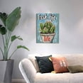thumbnail image 5 of 12x16 inch Garden Decorative Painting&nbsp;Canvas Cactus Potted Plant 'Fresh Life' Slogan,Rustic Villa Yard Garden,Studio,Bedroom Wall Decor Art Poster,Modern Style Cactus Potted Plant Paintings, 5 of 6