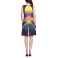 thumbnail image 3 of FORMRS Summer Dress for Women Loose U Neck Sleeveless Midi Beach Sundresses with Pockets, Neon Road, 3 of 8