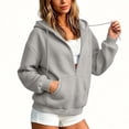thumbnail image 5 of NominalSnug Half Zip Hoodies for Women Casual Long Sleeve Hooded Sweatshirts Fashion Fall Winter Comfy Top, 5 of 8