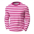 thumbnail image 2 of ZUKMRJPC Mens Long Sleeve Crewneck T Shirts Classic Striped Waffle Knit Textured Summer Tops Casual Breathable Workout Athletic Shirts, 2 of 3