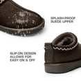 thumbnail image 3 of Mens fuzzy cozy slippers genuine suede memory foam indoor outdoor winter slip on shoes, 3 of 5