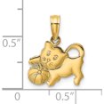 thumbnail image 3 of 14K Yellow Gold 3-D Polished Kitten Charm (15.1 X 13) Made In United States k6592, 3 of 5