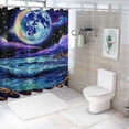 thumbnail image 7 of Orinice Moon Cactus Space Art Bathroom Decor Set with Hooks, Luxurious Graphic Print Polyester Fabric Shower Curtain, Chic Modern Design, Waterproof, Machine Washable 36x72, 7 of 7